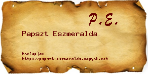Papszt Eszmeralda névjegykártya